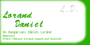 lorand daniel business card